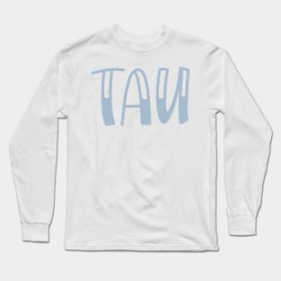 Light Blue Tau Letter Long Sleeve T-Shirt